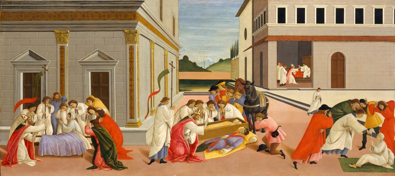 Drei Wunder des Heiligen Zenobius von Sandro Botticelli