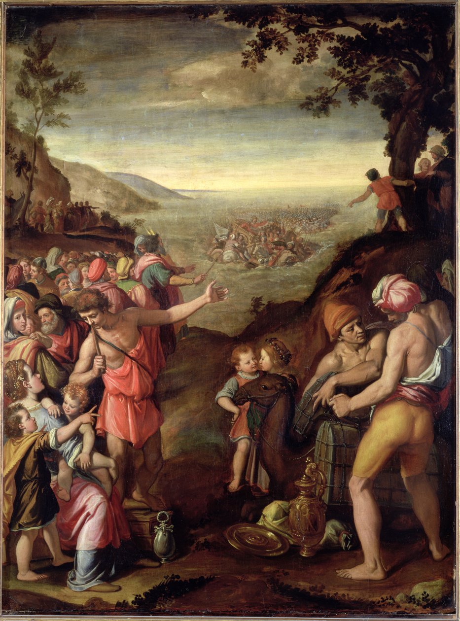 Die Überquerung des Roten Meeres, 1572 von Santi di Tito