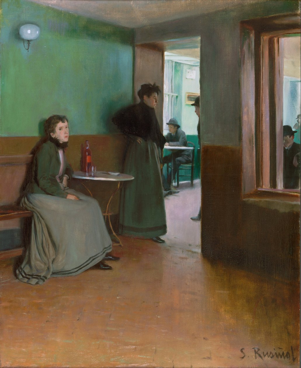 Innenraum eines Cafés von Santiago Rusiñol