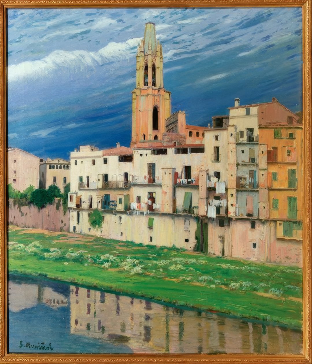 Der Fluss Onyar in Girona von Santiago Rusiñol