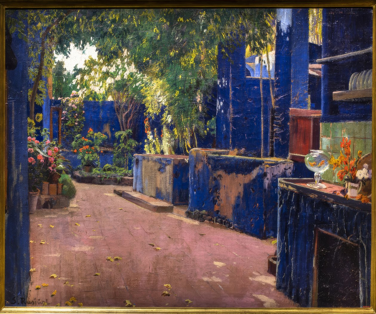 Der blaue Patio von Santiago Rusiñol