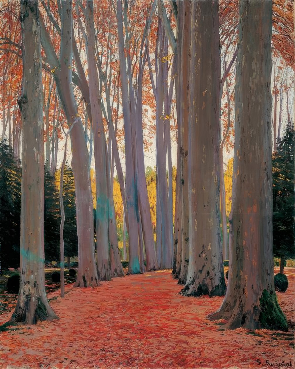 Platanenallee von Santiago Rusiñol