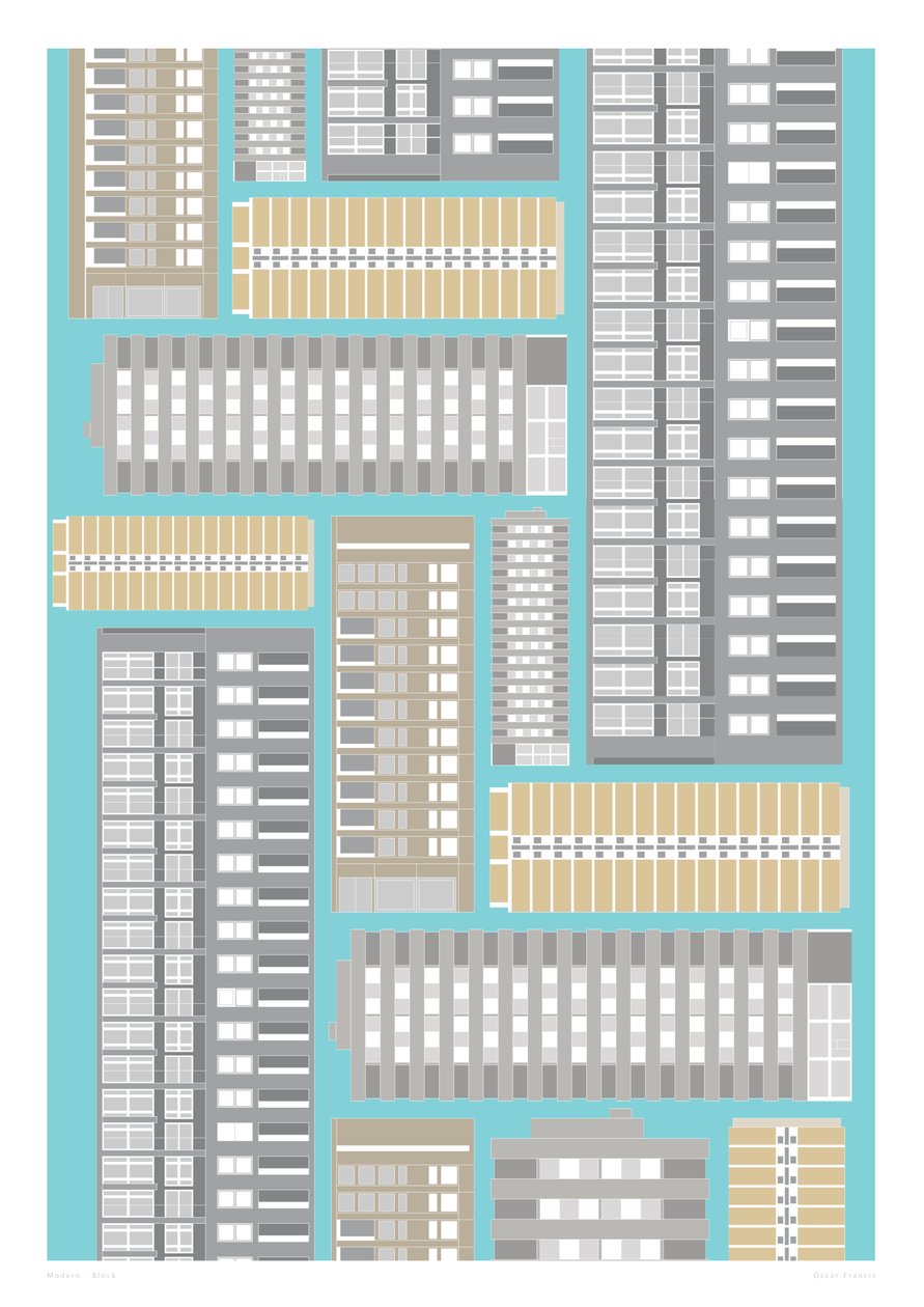 Moderner Block, 2014 von Sarah Evans
