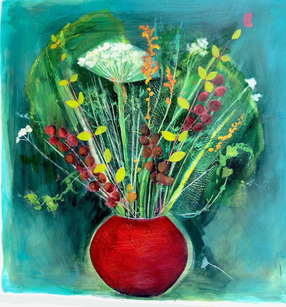 Kastanienbraune Vase, 2022 von Sarah Thompson Engels