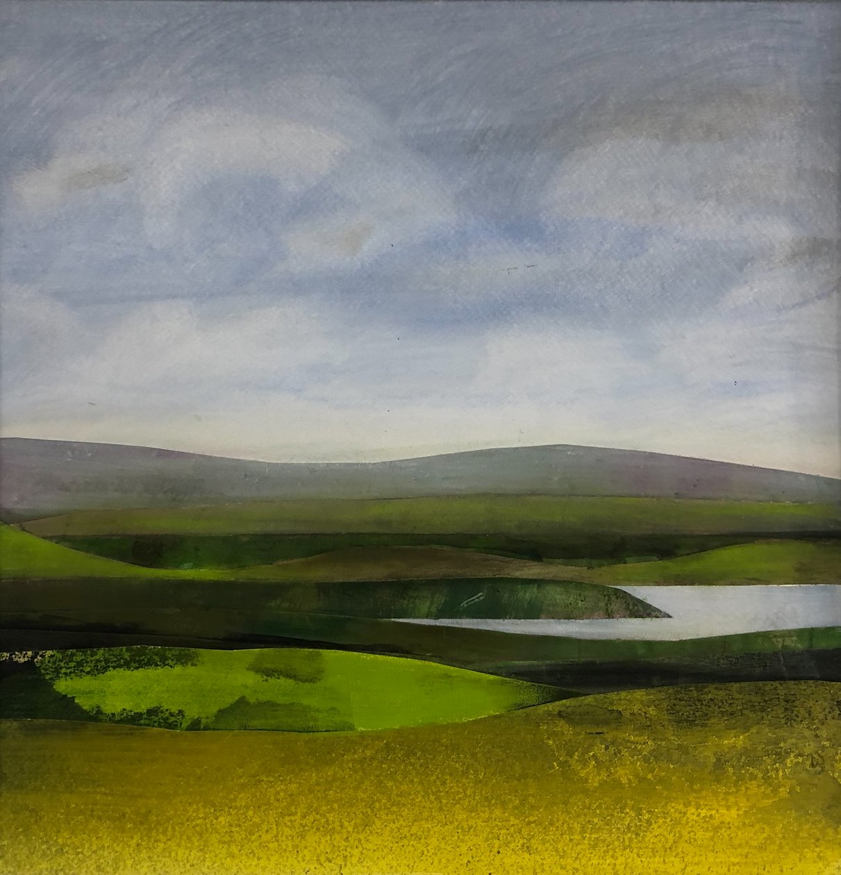Wässrige Somerset Landschaft von Sarah Thompson Engels