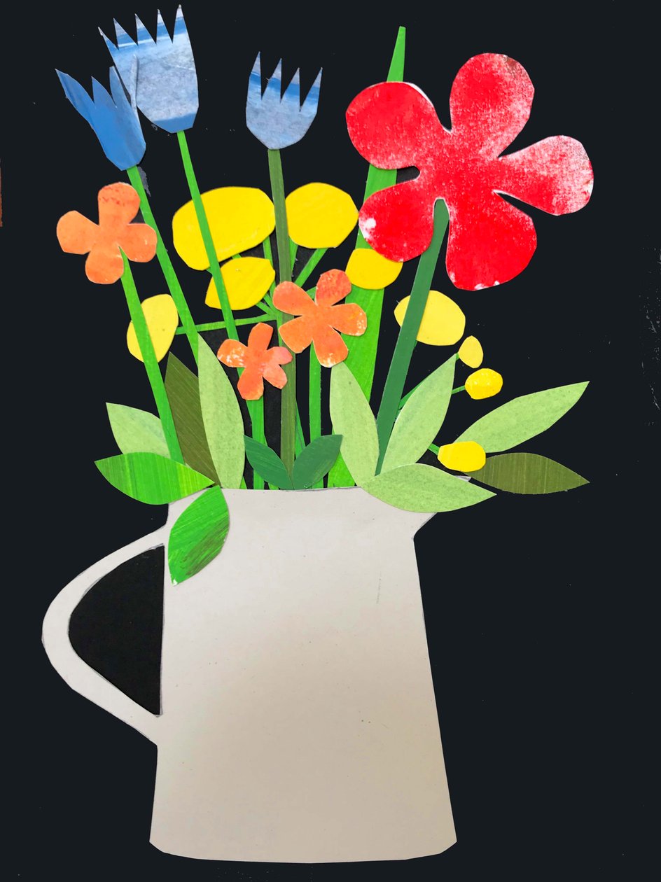 Vase mit Blumen, 2019 von Sarah Thompson Engels