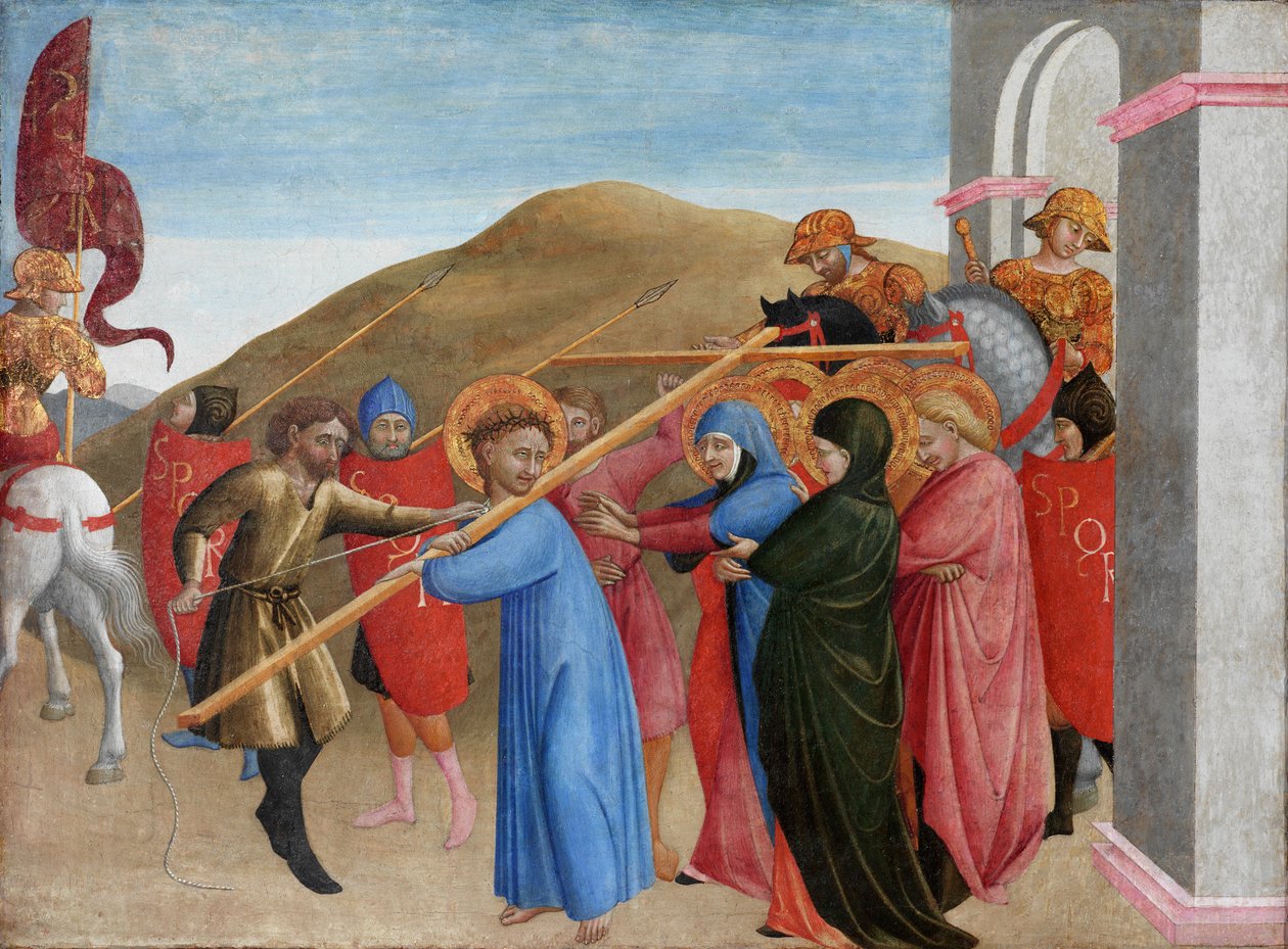 Die Prozession nach Golgatha, 1437-1444 von Sassetta c.1392 1450 Sassetta c.1392 1450