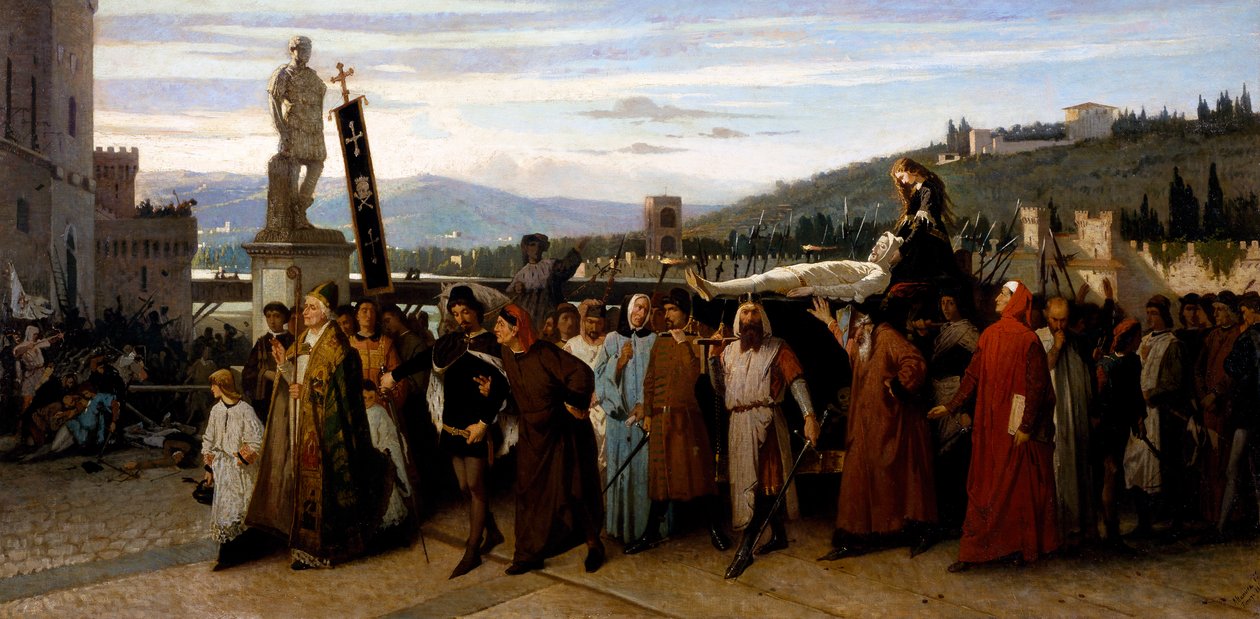 Das Begräbnis von Buondelmonte von Saverio Altamura