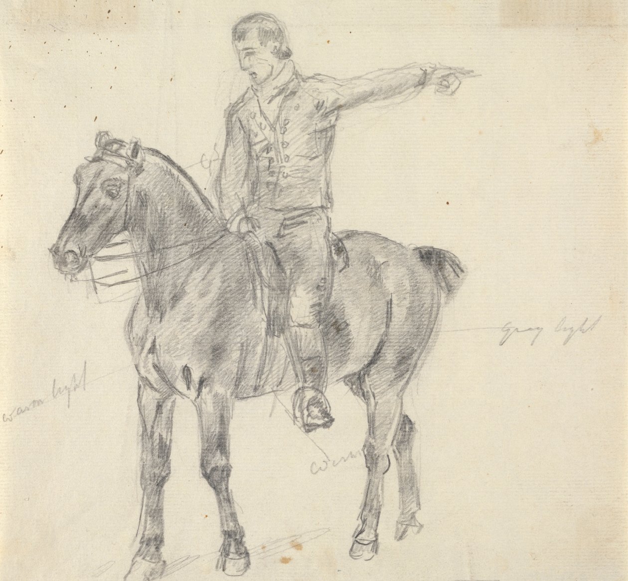 Figur zu Pferd nach links gewandt von Sawrey Gilpin