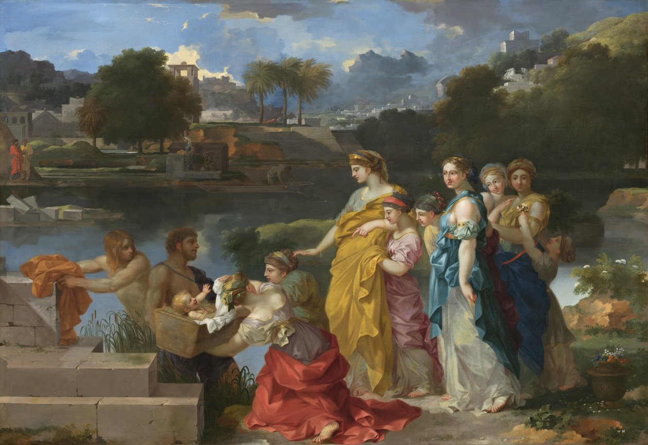 Die Auffindung des Mose von Sébastien Bourdon