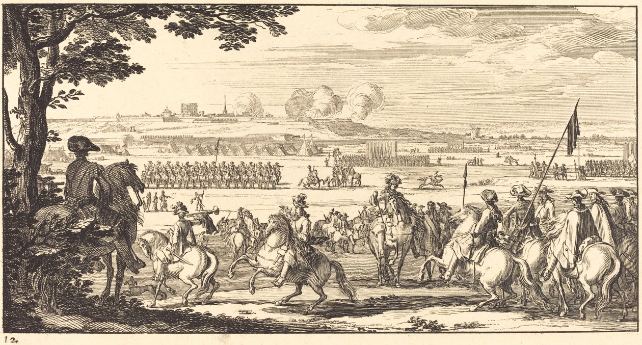 Landschaft mit einer Armee von Sébastien  Le Clerc I