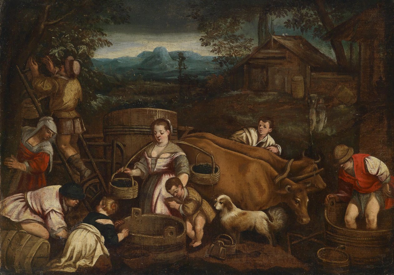 Der Herbst (Weinlese) von School of Francesco Bassano the Younger