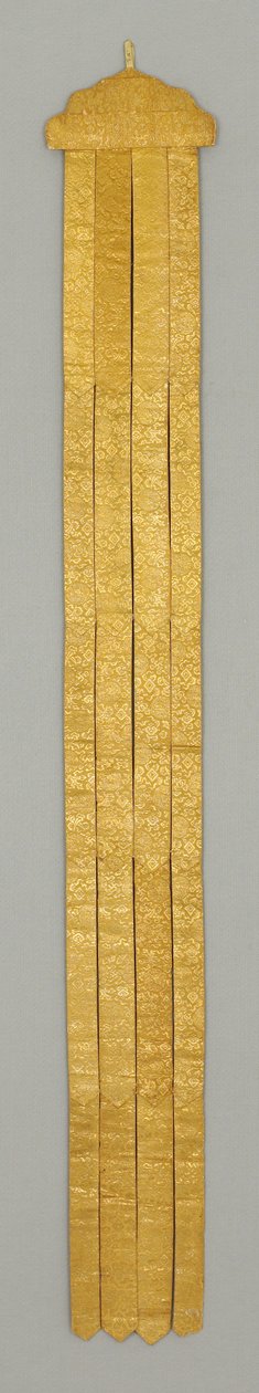 Banderole/Tempelaufhängung, ca. 18. Jahrhundert (Seidenbrokat) von School Chinese
