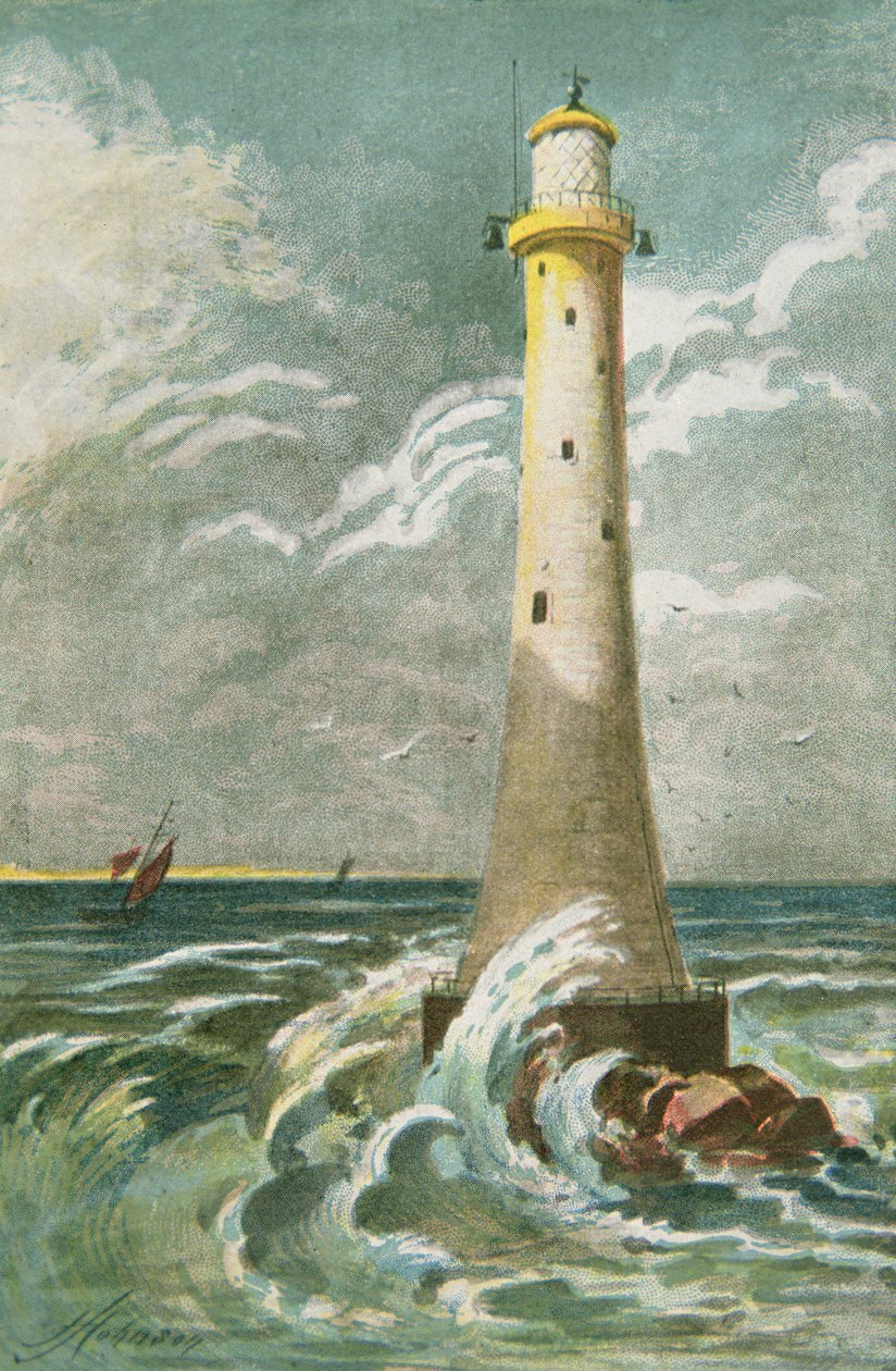 Eddystone-Leuchtturm vor Plymouth von School English