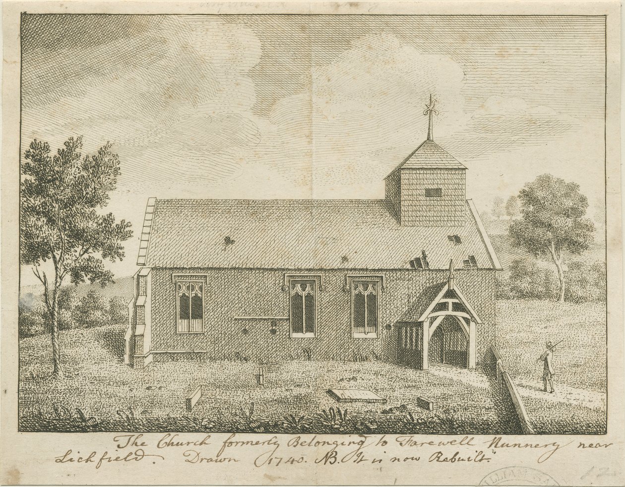 Abschiedskirche: Gravur von School English