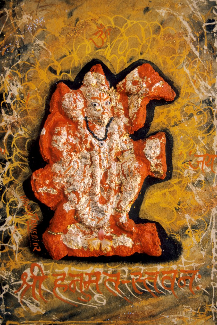 Herr Bajrangbali Miniaturmalerei von School Indian