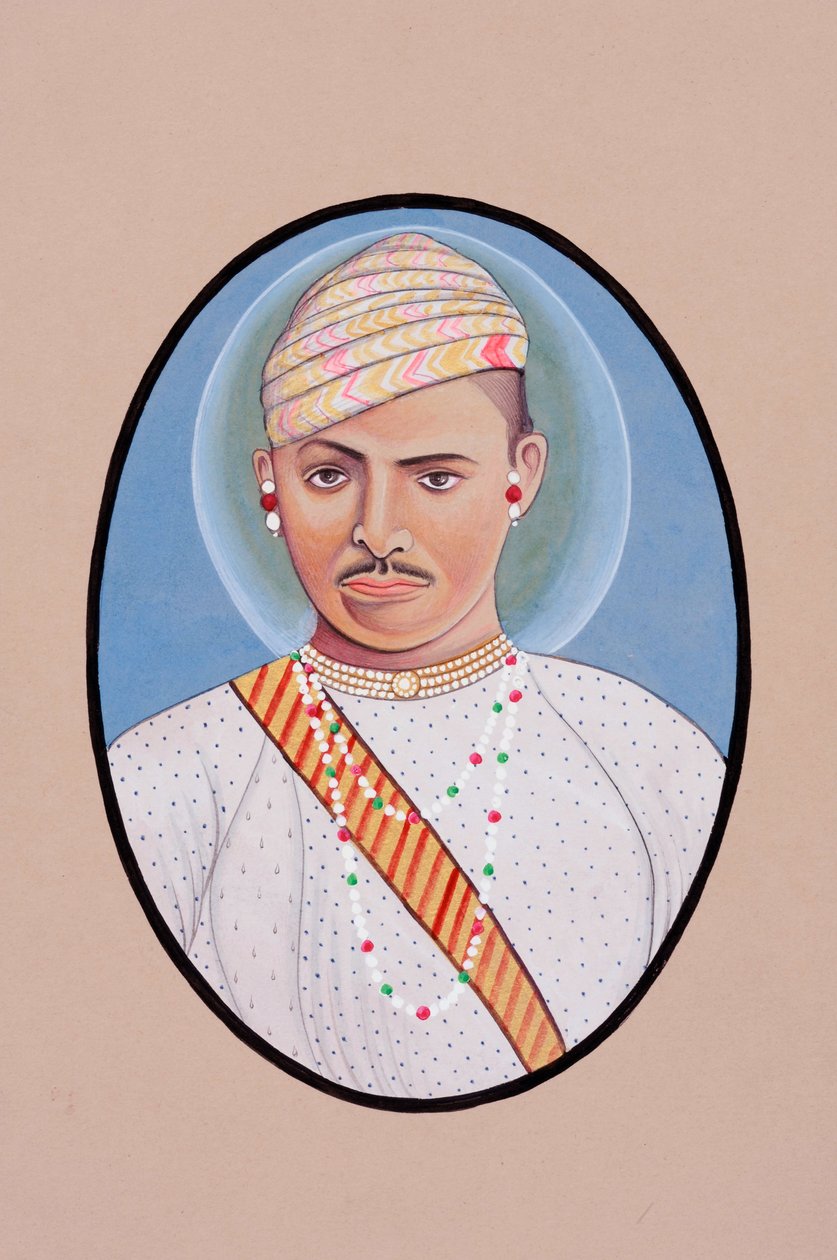 Miniaturmalerei von Maharao Umed Singh von School Indian