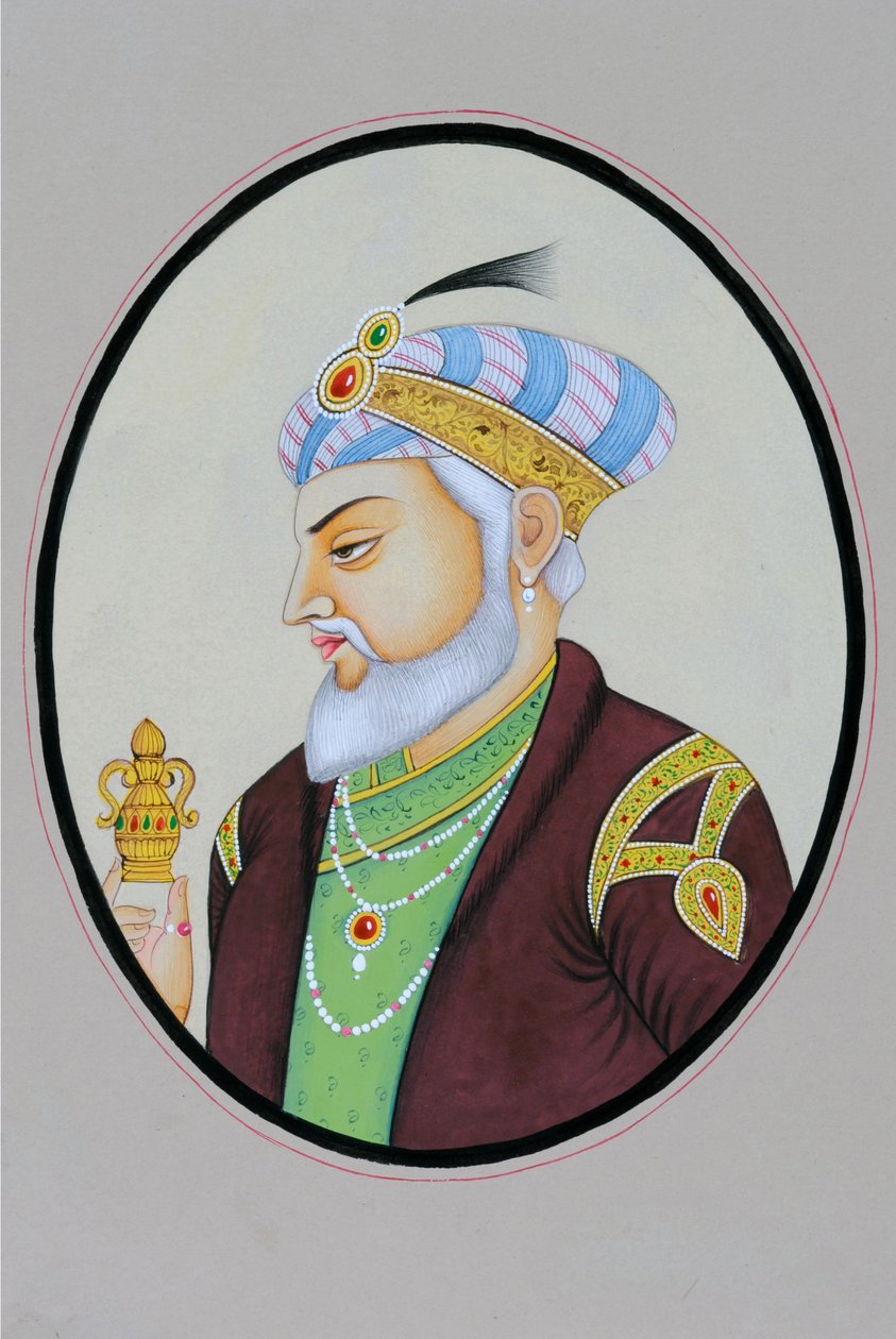 Miniaturmalerei des Mogulkaisers Aurangzeb von School Indian