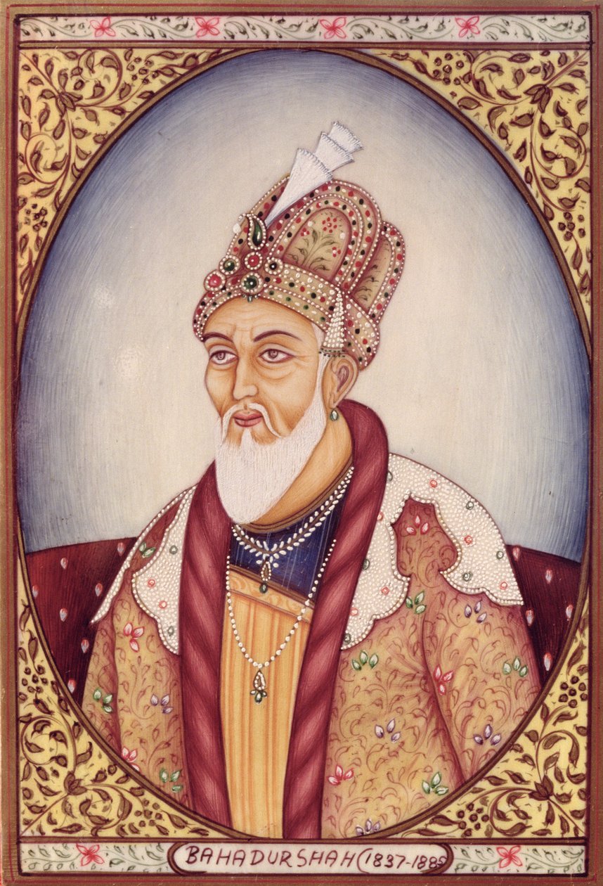 Porträt von Bahadur Shah II (1775-1862) von School Indian