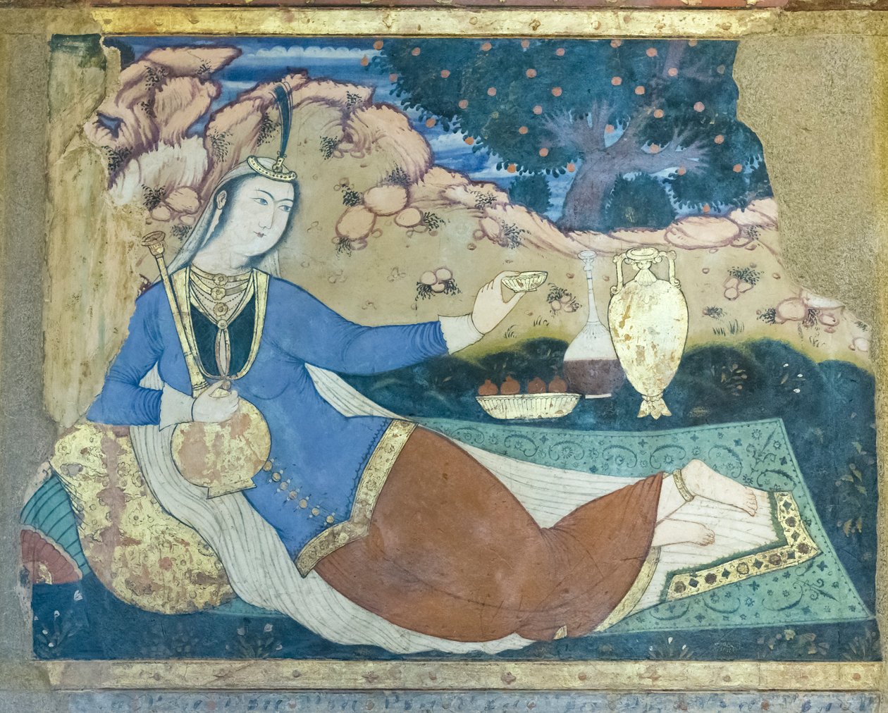 Fresko im Chehel Sotoun Palast, Esfahan, Iran von School Iranian