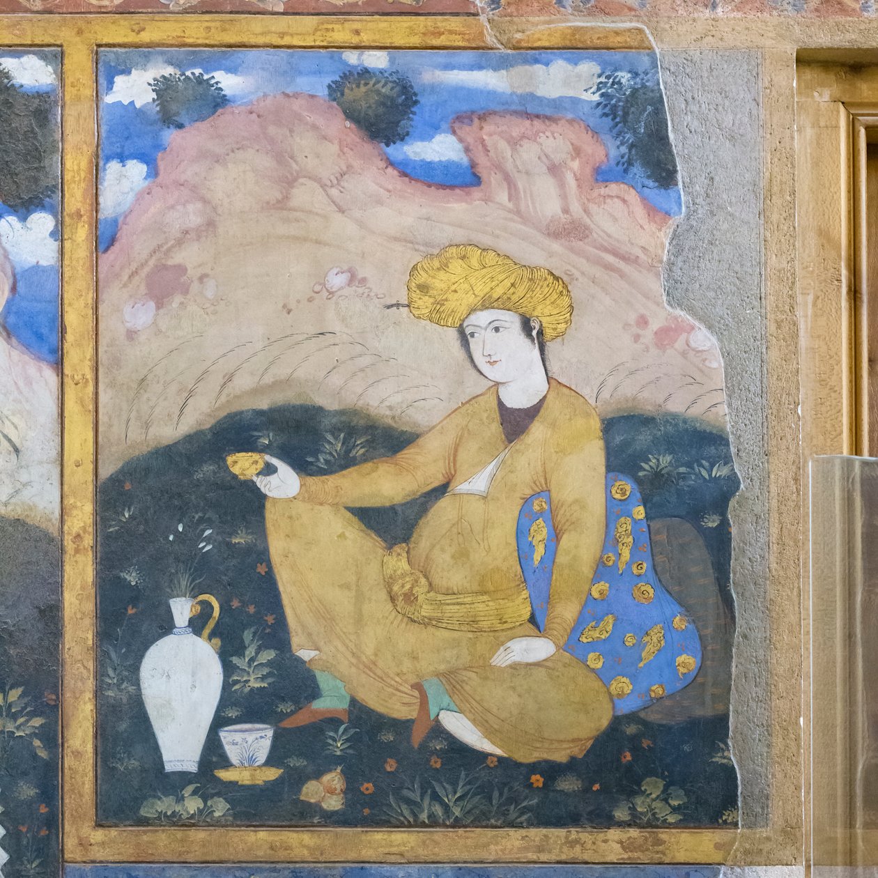 Fresko im Chehel Sotoun Palast, Isfahan, Iran von School Iranian