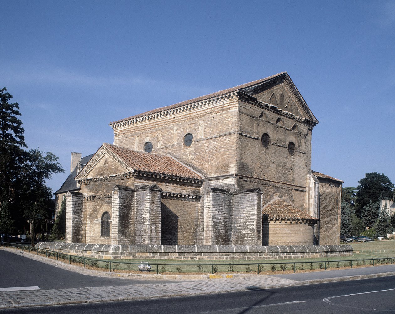 Außenansicht des Baptisteriums (4. Jahrhundert) von School Merovingian
