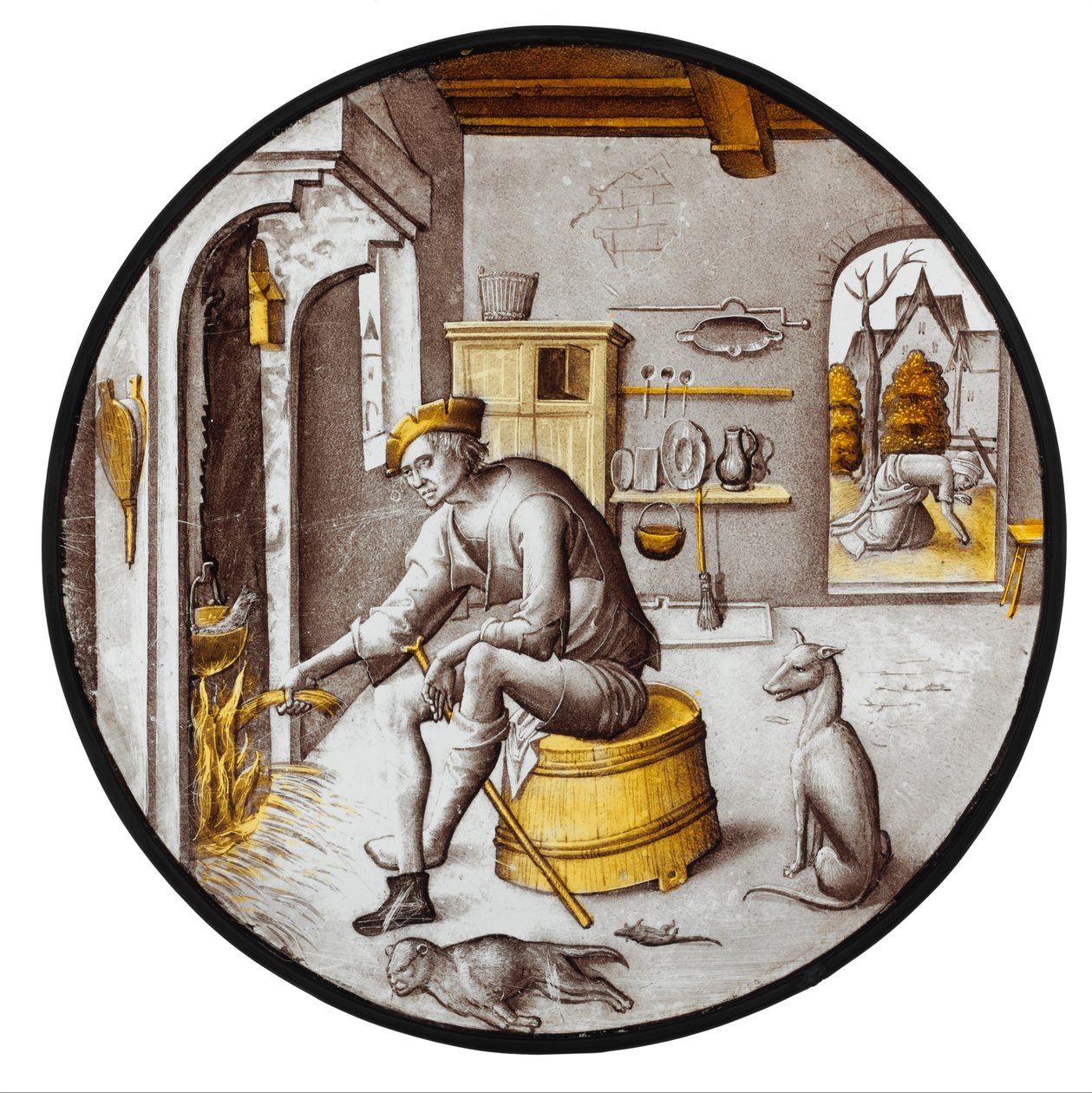 Sorgheloos ("Sorglos") in Armut von School Netherlandish