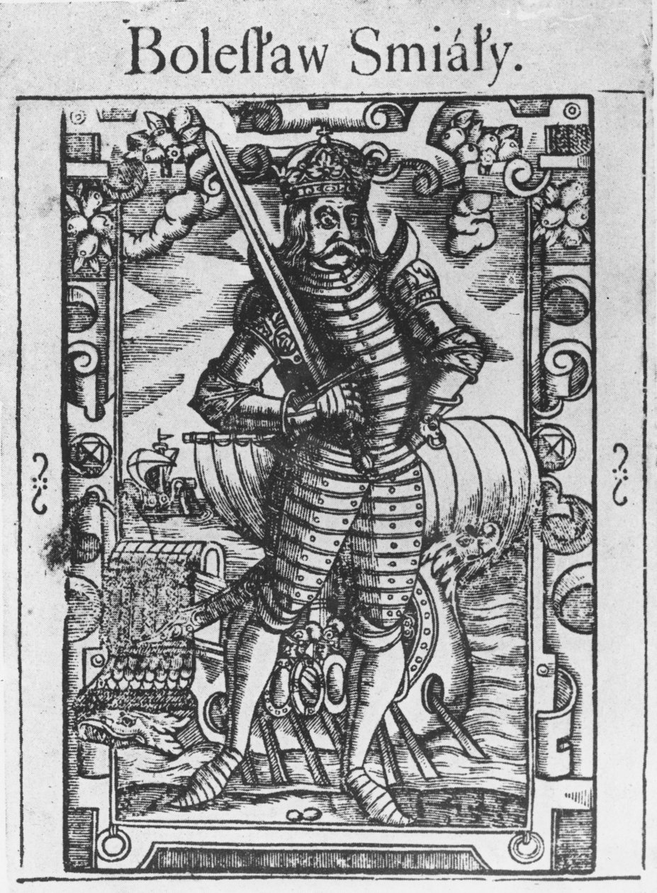 Boleslaw II. der Freigiebige (Gravur) von School Polish