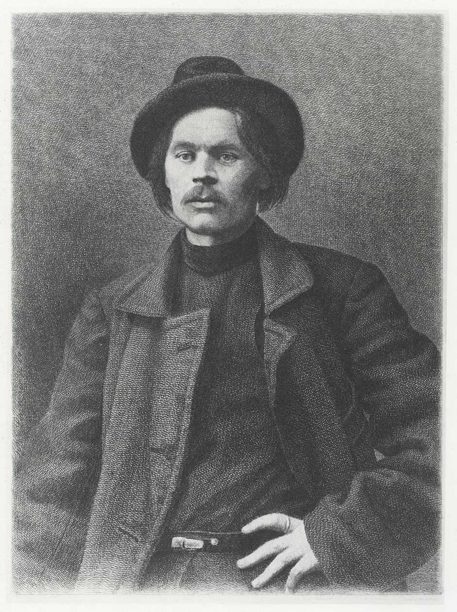 Maxim Gorki (Lithographie) von School Russian