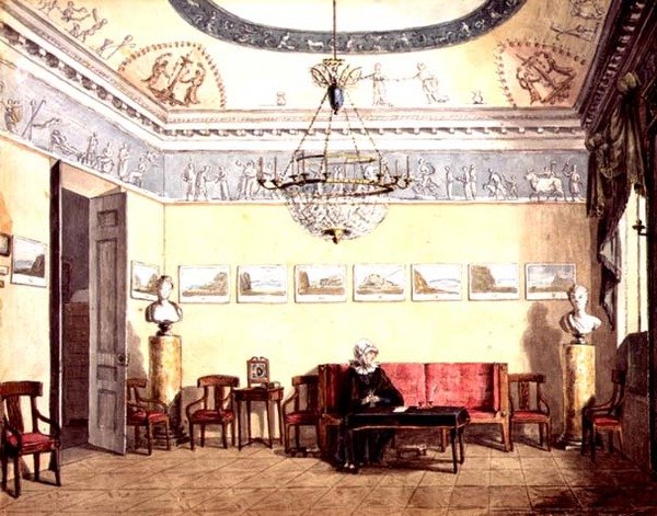 Neoklassizistisches Wohnzimmer von School Russian