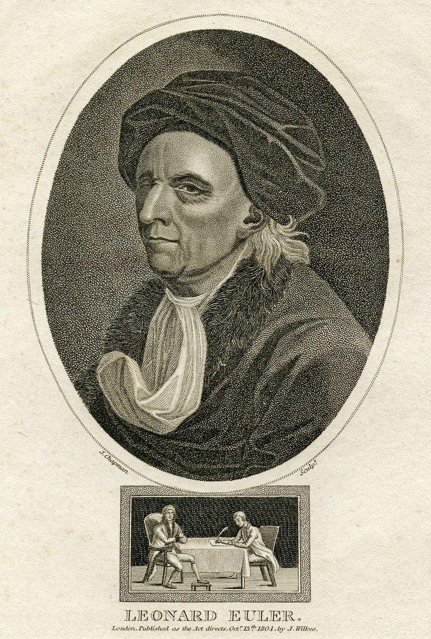Porträt von Leonard Euler (Stich) von Swiss School