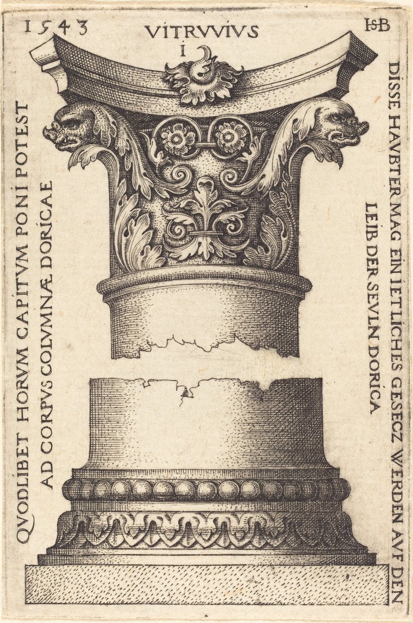 Kapital und Basis einer Säule von Sebald Beham