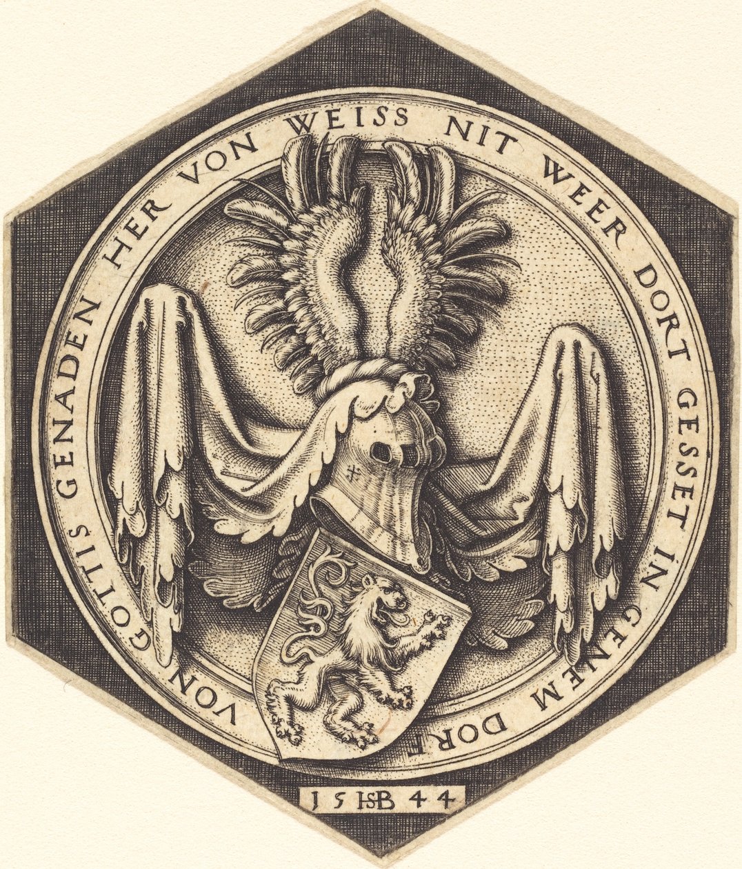 Wappen mit einem Löwen von Sebald Beham