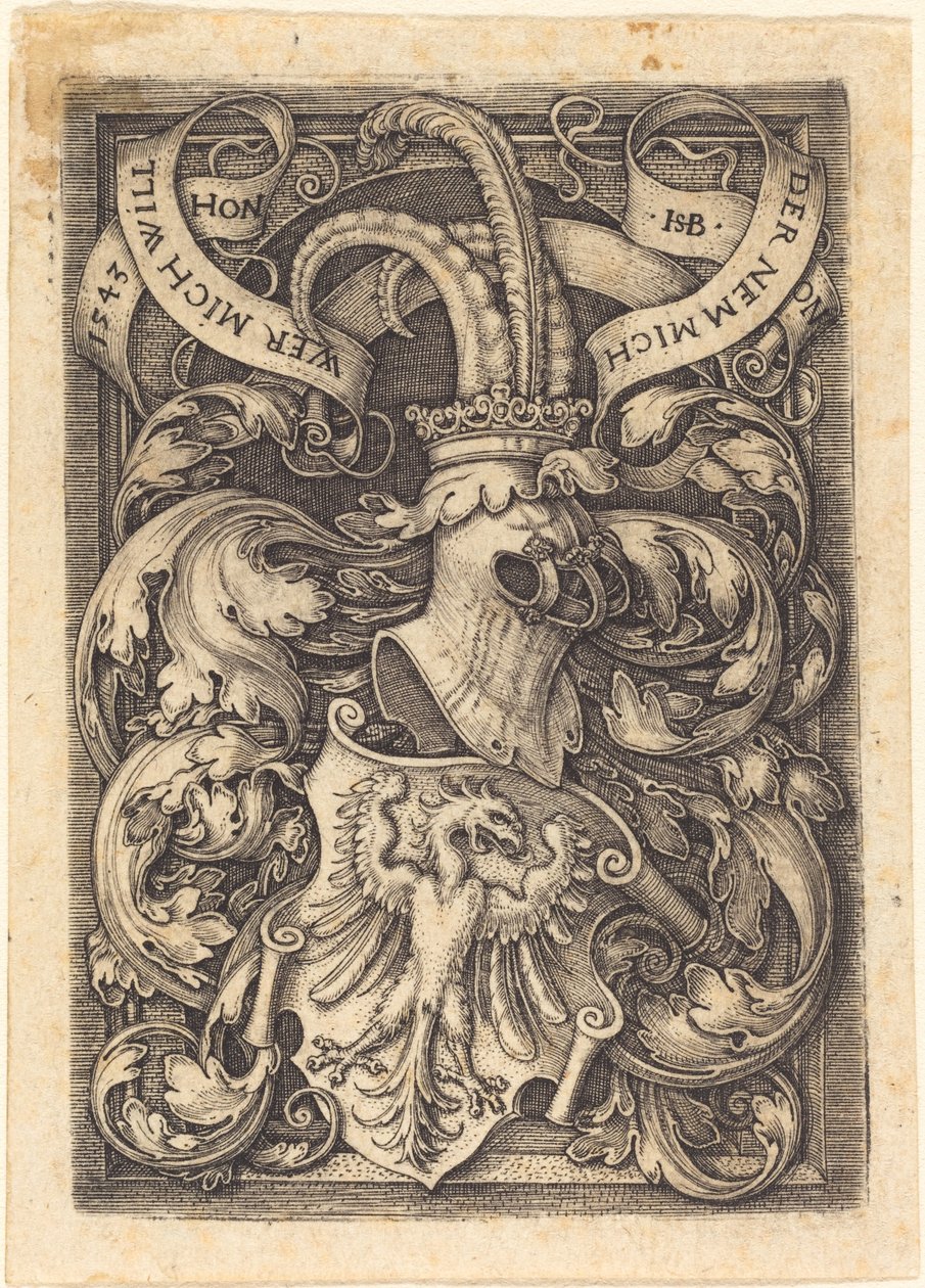 Wappen mit einem Adler von Sebald Beham