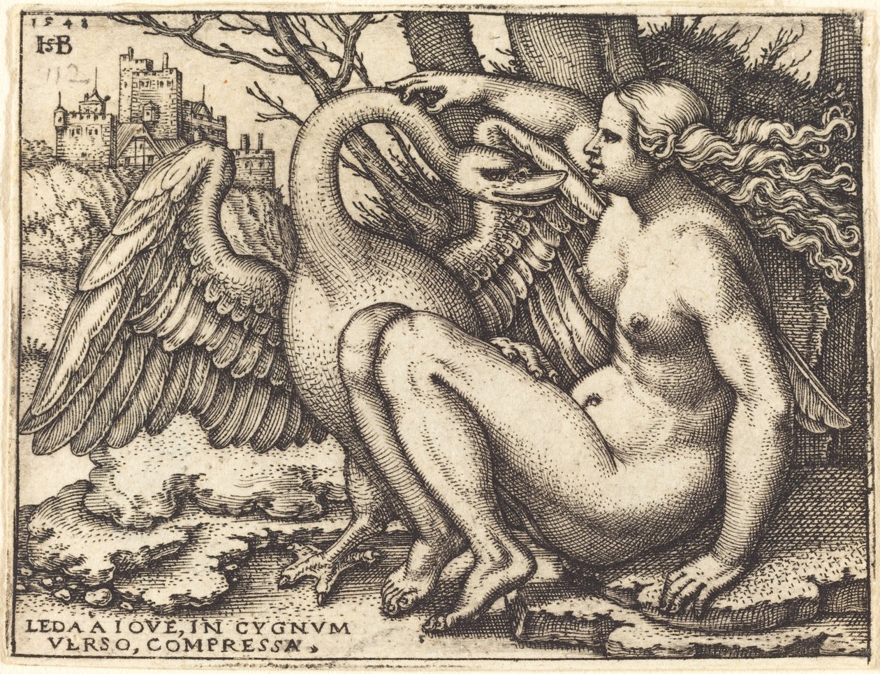 Leda und der Schwan von Sebald Beham