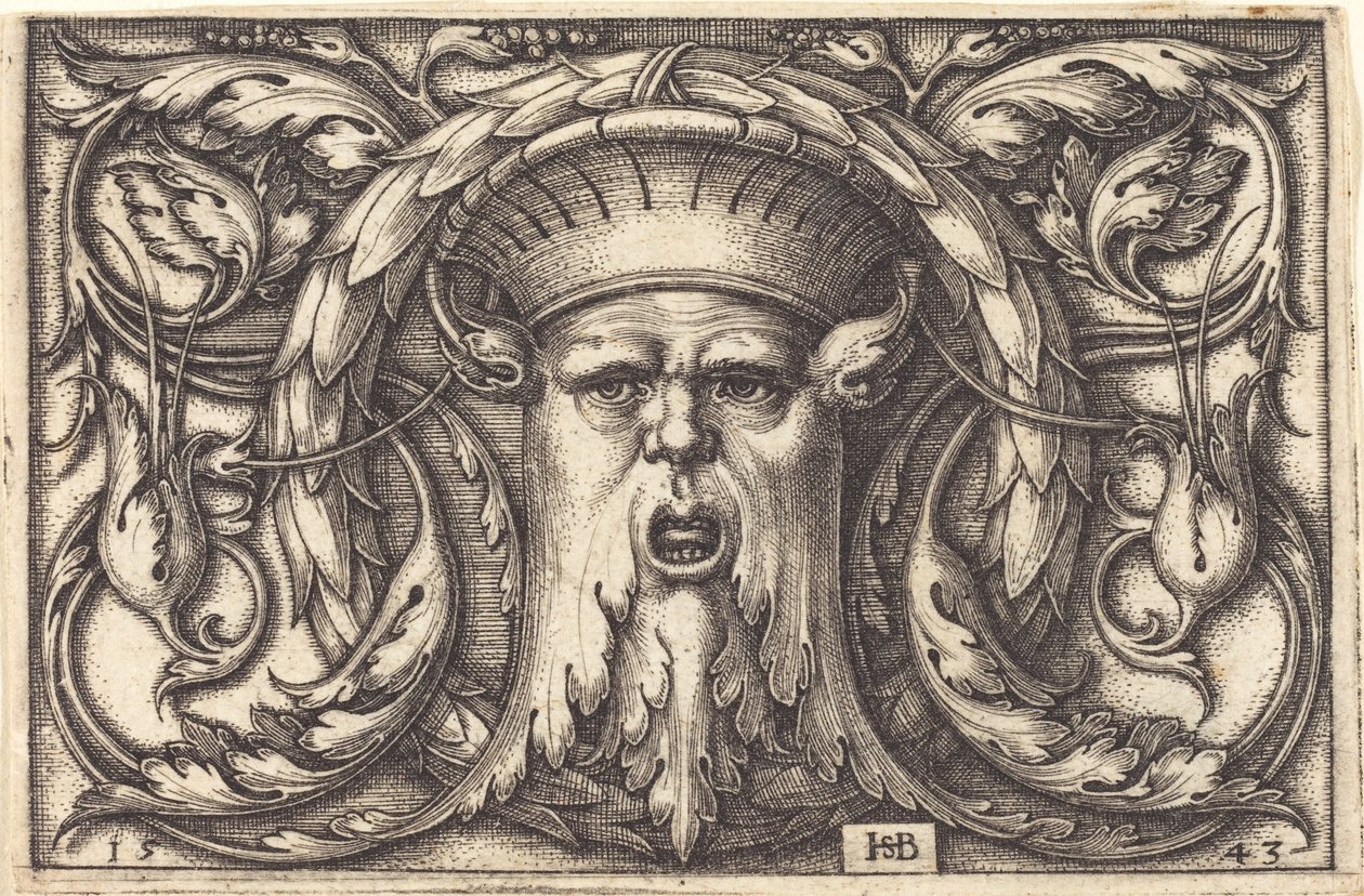 Ornament mit einer Maske von Sebald Beham