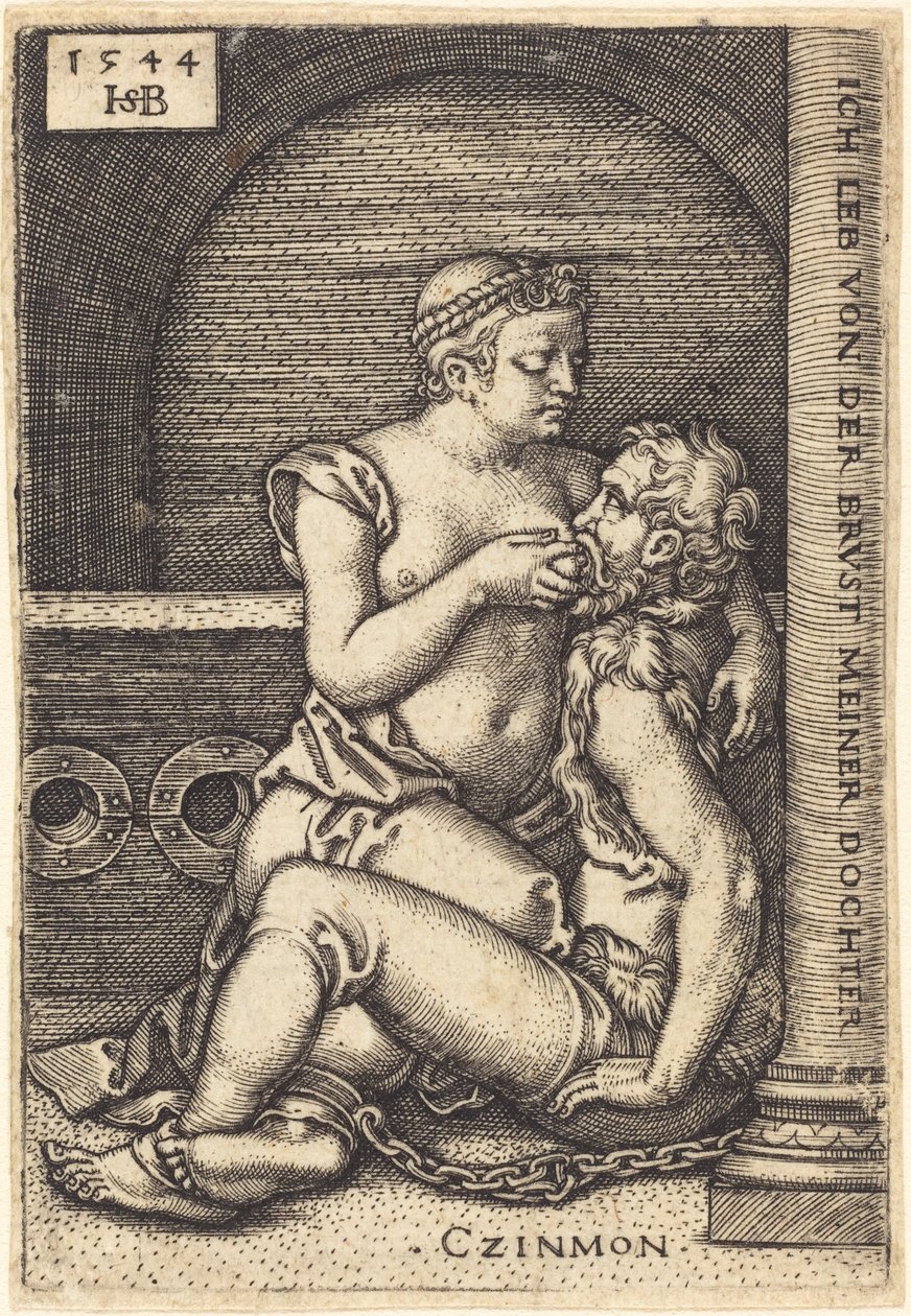 Simon und seine Tochter (Cimon und Pero) von Sebald Beham