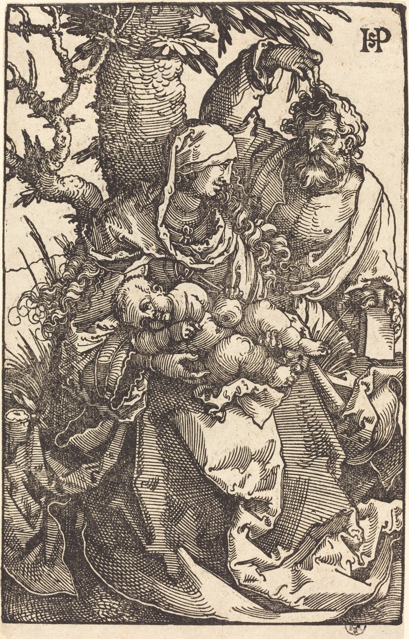 Die Heilige Familie unter einem Baum von Sebald Beham