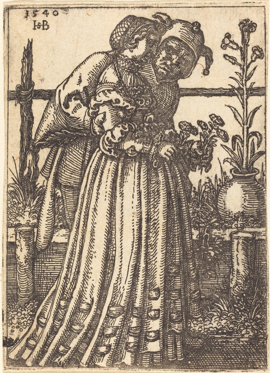 Die Dame und der Narr von Sebald Beham