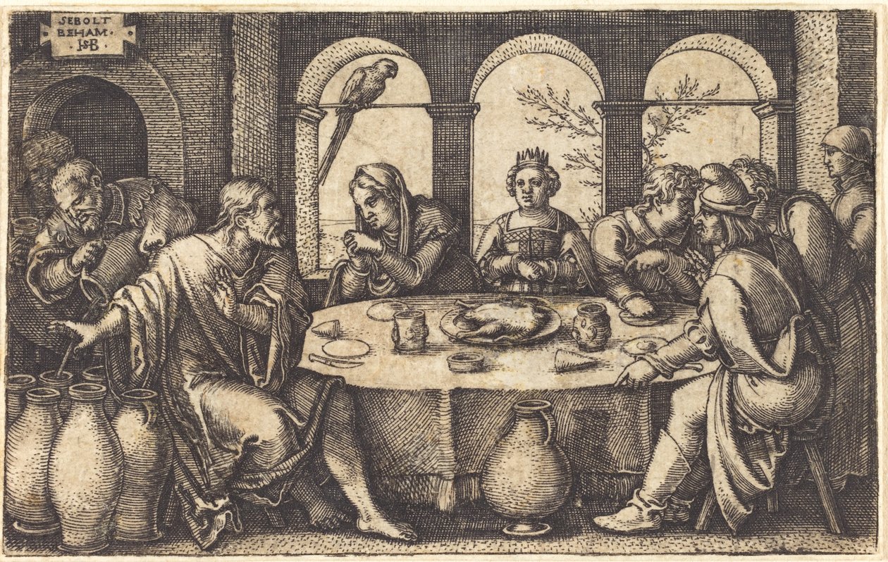 Die Hochzeit zu Kana von Sebald Beham