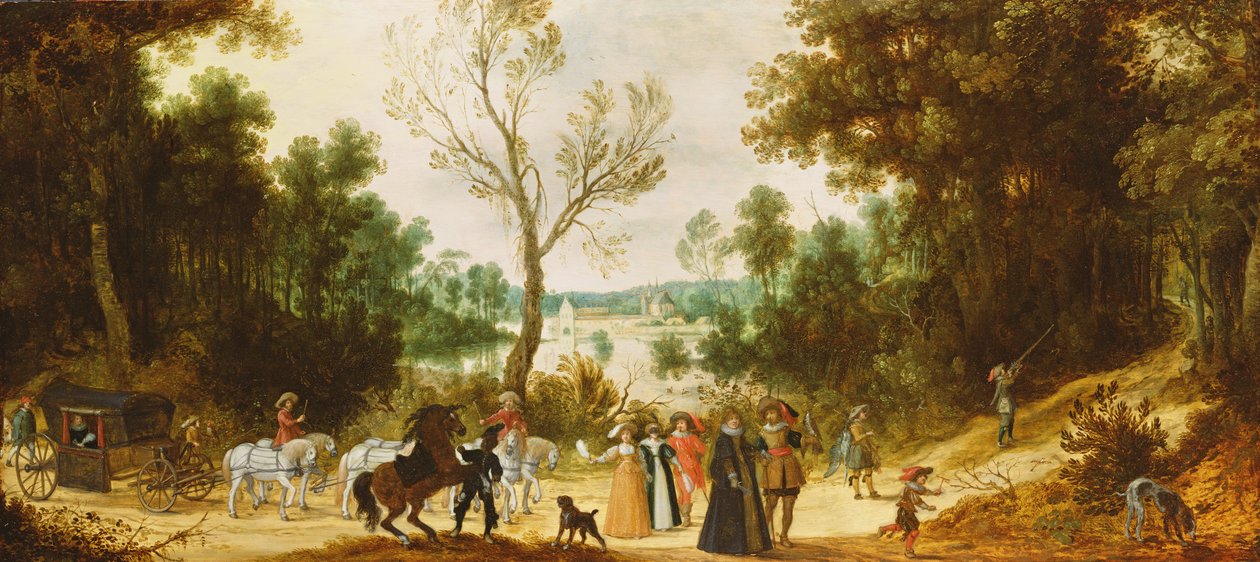 Eine bewaldete Landschaft von Sebastian Vrancx