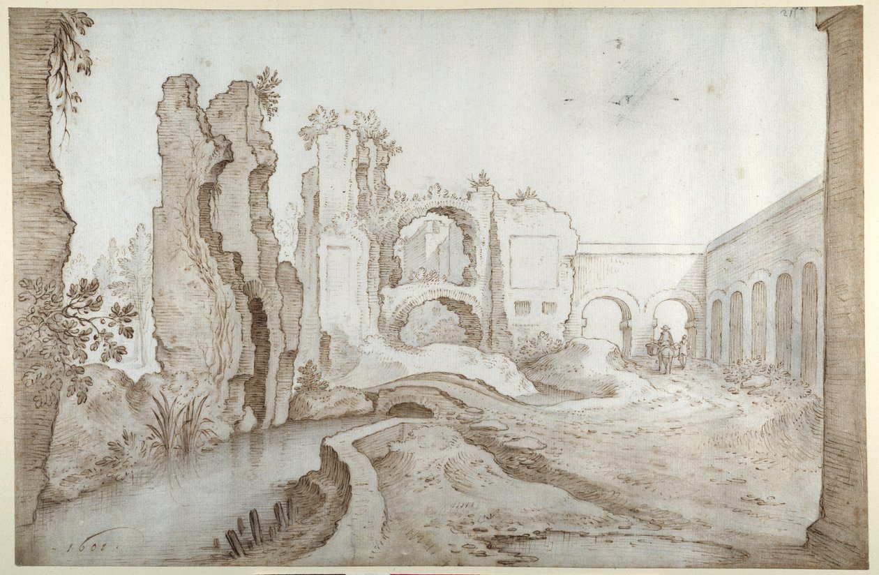 Ruinen der Thermen des Titus von Sebastian Vrancx