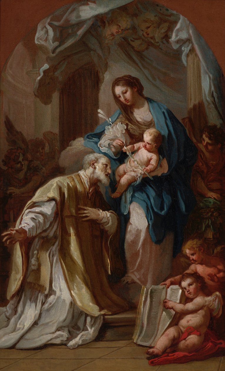 Die Madonna erscheint dem Heiligen Philipp Neri von Sebastiano Conca