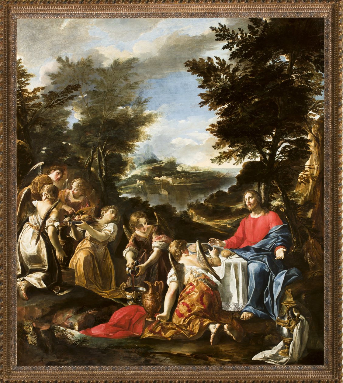 Christus wird von Engeln bedient, ca. 1695 von Sebastiano Ricci