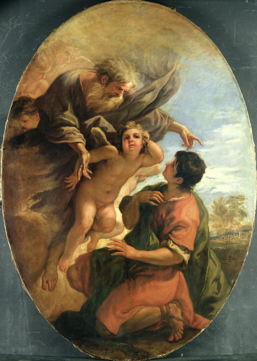Gott erscheint Moses im brennenden Dornbusch, ca. 1695-1700 von Sebastiano Ricci