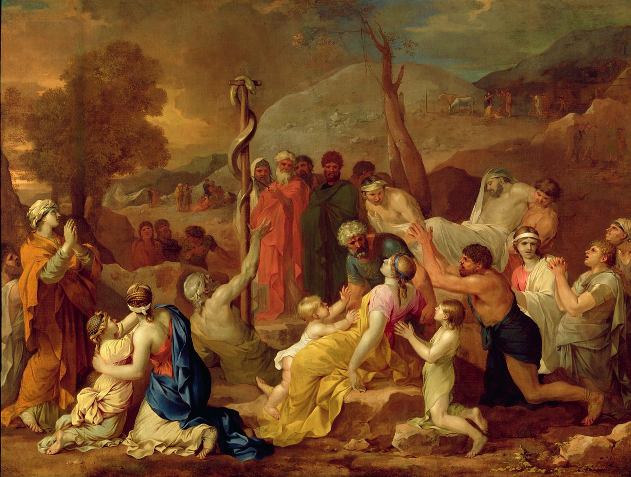 Moses und die eherne Schlange, ca. 1653-54 von Sébastien Bourdon