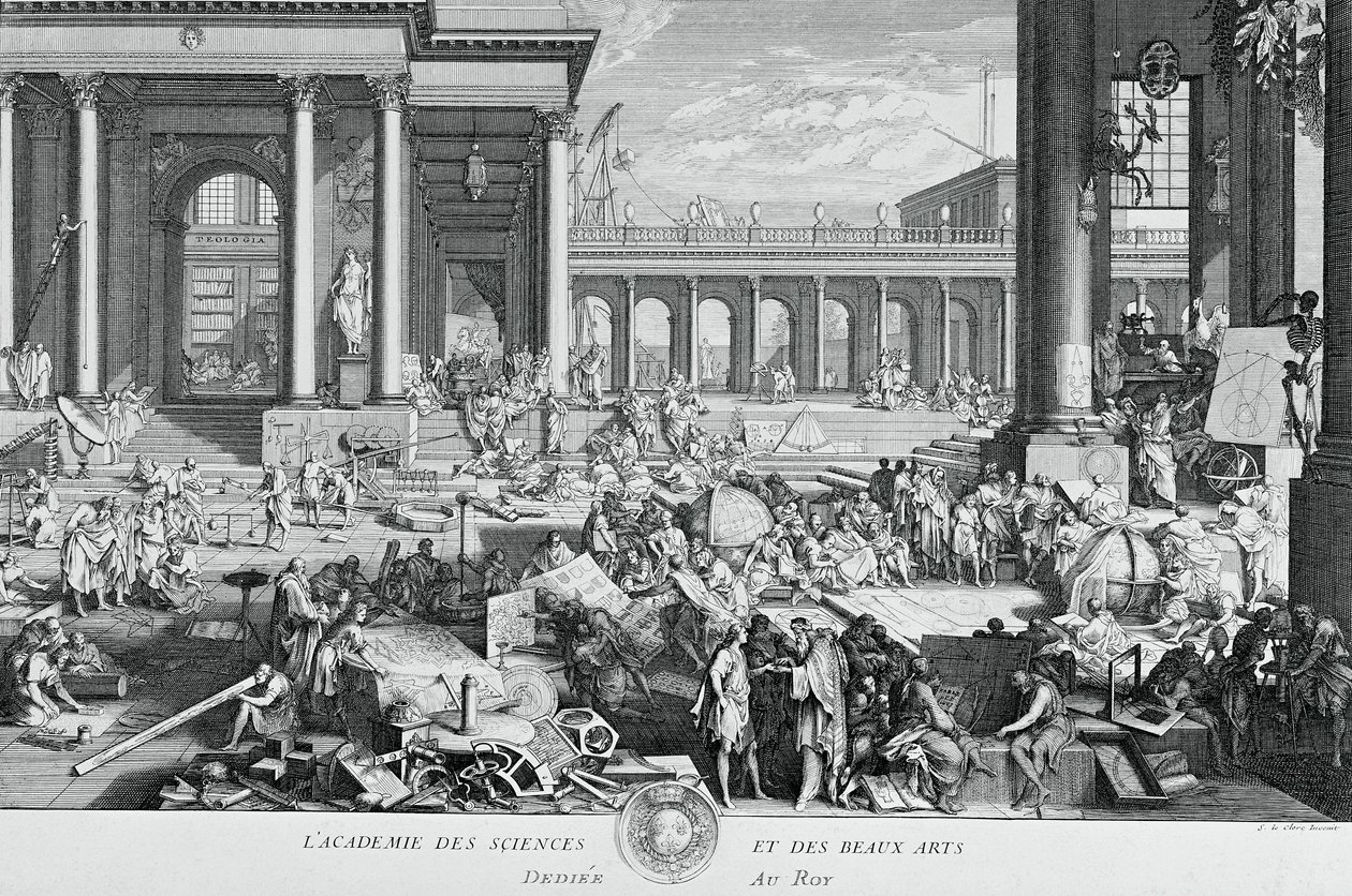 Die Akademie der Wissenschaften und Schönen Künste von Sebastien I Le Clerc