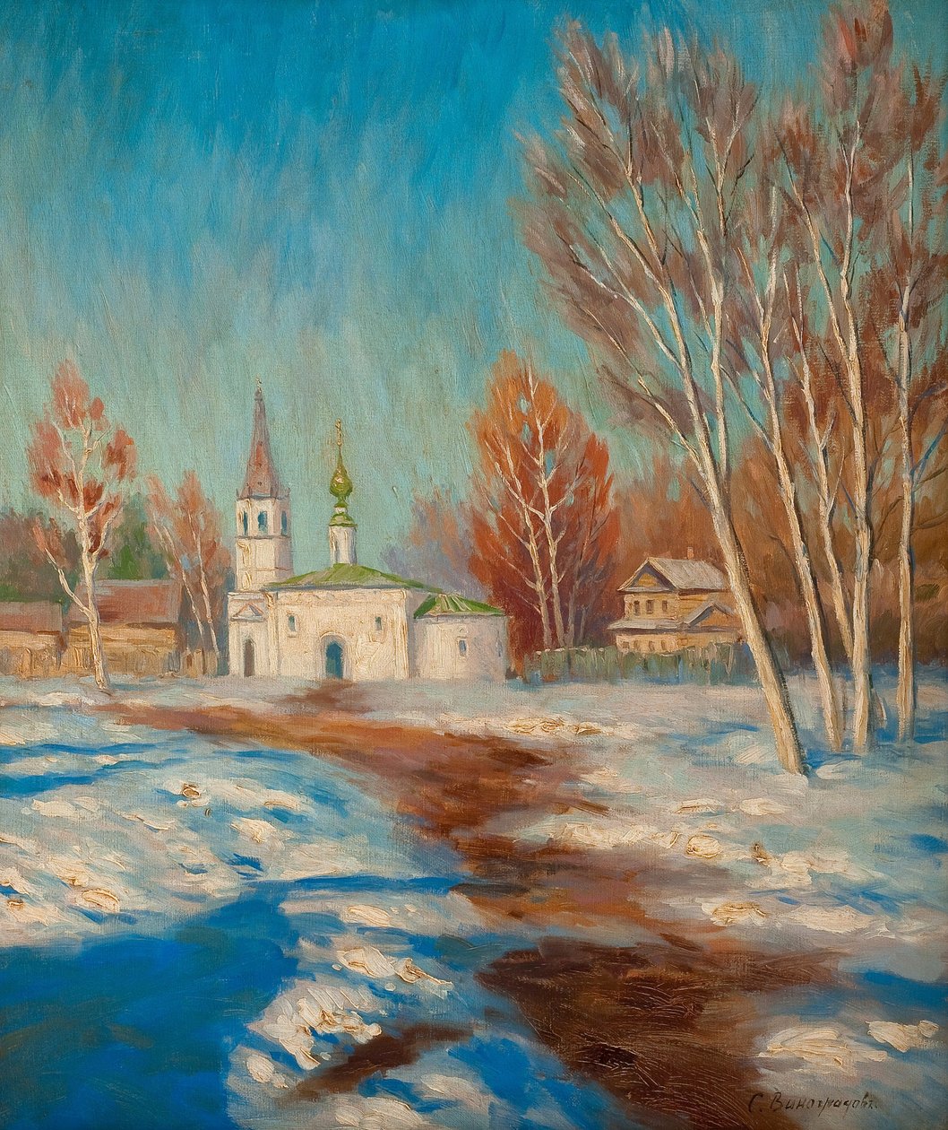 Frühlingslandschaft von Sergei Arsenevich Vinogradov