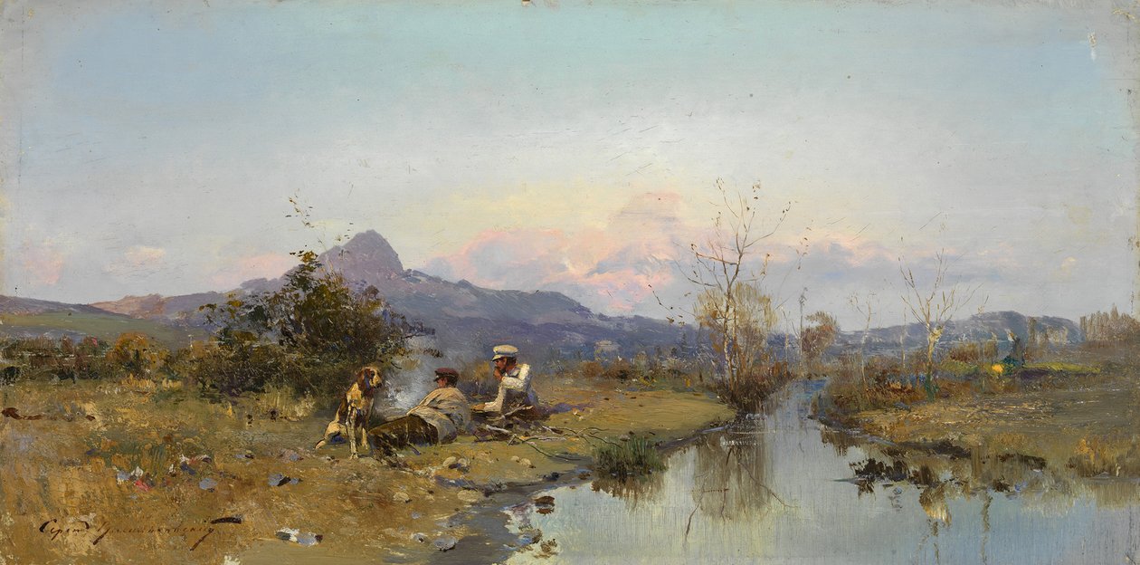 Die Jäger bei der Rast von Sergei Ivanovich Vasilkovsky