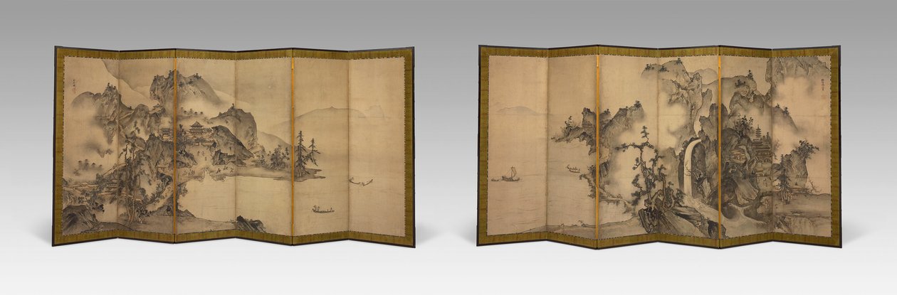 Landschaft der vier Jahreszeiten von Sesson Shukei